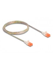 Delock RJ45 Netzwerkkabel Cat.6A U/UTP Slim 2 m transparent Netzwerk CAT 6a UTP 2 m (80354)