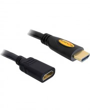 Delock High Speed HDMI with Ethernet Video-/Audioverlängerungskabel 28 AWG 19-polig M W 1 m (83079)