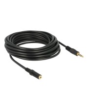 Delock Audioverlängerungskabel stereo mini jack W bis M 5 m Schwarz (84669)