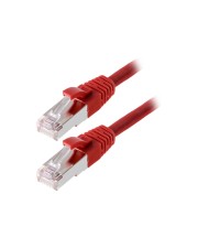 Helos Patchkabel SF/UTP CAT 5e rot 0.5m mit schmalem Knickschutz (117820)