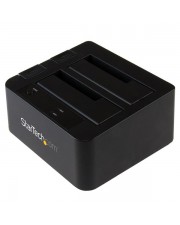 StarTech.com "USB 3.1 10 Gbit/s Duplizierer Dockingstation für 2,5"" & 3,5"" SATA SSD/HDD Laufwerke Clone / Kopierstation bis zu 28 GB/min " Festplattenduplikator Schächte SATA-300 (SDOCK2U313)