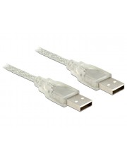 Delock USB-Kabel USB M bis M 2.0 50 cm durchsichtig (83886)