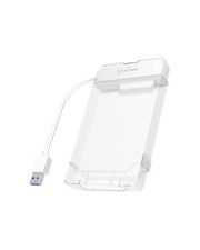 ICY BOX Speichergehäuse mit Datenanzeige Netzanzeige EasySwap Mechanism 6,4 cm 2.5" SATA 6Gb/s 600 MBps USB 3.0 weiß (60002)