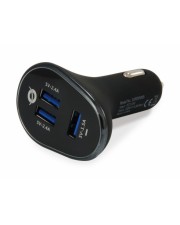 Conceptronic Carden Auto Zigarettenanzünder 5 V Schwarz 31.5 W 3x USB 5V / 6.3A 12V/24V 42 x 21 x 65 mm 26 g (CARDEN06B)