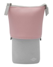 WEDO Schulmäppchen my Butler 2 in 1 pflegeleichtes rosa/grau Kunstleder Pink (242 73009)