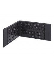 InLine faltbare Bluetooth Tastatur "BT-Pocket" grau für bis zu 3 Bluetooth-Geräte 10 m USB-C (55379)