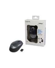 LogiLink Maus optisch 3 Tasten kabellos 2,4 GHz kabelloser Empfänger USB Kabellose USB-C Funk (ID0160)