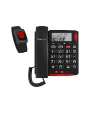 Audioline BigTel 50 Alarm Plus Großtastentelefon/Fototasten dunkel grau DE/FR (ATL1424096)