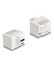 Delock Keystone Lademodul USB Typ-A C PD 20 W weiß (41478)