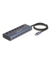 Delock USB 5 Gbps Hub mit 7 Type-C Ports Schalter davon 6 x Datenport+ 1 Daten (63410)