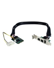 StarTech.com 3 Port 2b 1a 1394 Mini PCI Express FireWire-Kartenadapter FireWire-Adapter PCIe Card FireWire 800 2 Anschlüsse + 1 x (MPEX1394B3)