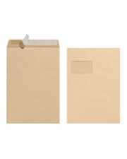 Herlitz C4 229 x 324 mm Braun x Papier 90 g/m² Blue Angel Mailing Bag 90G Peel & Seal With Window Brown 10 Pieces (10900769)