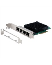 Exsys GmbH 4-Port PCIe Netzwerk-Karte 2.5 Gigabit Netzwerkkarte PCI (EX-60114)