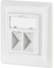 M-CAB SOCKET FOR KEYSTONES. WHITE 2-FOLD RAL 9003 W/O KEYSTONE (EC020400001)