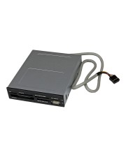 StarTech.com Interner USB 2.0 Kartenleser 3,5 8,9cm 22-in-1 Front Panel Card Reader Multi Speicherkartenleser für SD / CF / MMC 22 in 1 8,9 cm Zoll Multi-Format (35FCREADBK3)