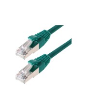 Helos Patchkabel SF/UTP CAT 5e grün 1.0m 1m mit schmalem Knickschutz (117824)