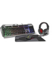 SPEEDLINK LUNERA 4in1 Volle Größe 100% USB QWERTZ LED Schwarz Maus enthalten Illuminated Gaming Set black DE layout (SL-670305-BK)