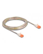 Delock RJ45 Netzwerkkabel Cat.6A U/UTP Slim 5 m transparent Netzwerk CAT 6a UTP 5 m (80356)
