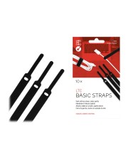 Label-the-cable LTC BASIC Klettverschlussriemen für Kabelmanagement Schwarz 17 cm (LTC 1110)