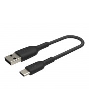 Belkin USB-A TO USB-C BRAIDED 0.15M BLACK Schwarz (CAB002BT0MBK)