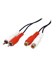 VALUE Secomp Video-/Audioverlängerungskabel RCA M bis W 5 m abgeschirmt Schwarz (11.99.4326)