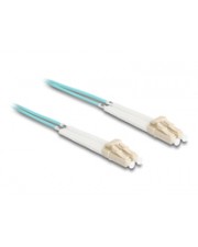 Delock LWL Kabel LC Duplex Multimode OM3 winkelbar 2 m Multimode-Faser Glasfaser (88080)