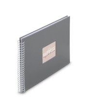 Hama Spiral-Album Fine Art 50 weiße Seiten Steingrau Bürokleinmaterial (9838)
