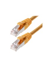 Helos Patchkabel SF/UTP CAT 5e gelb 1.0m 1m mit schmalem Knickschutz (117825)