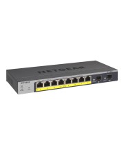 Netgear Smart GS110TPv3 Switch Smart 8 x 10/100/1000 PoE + 2 x SFP Desktop wandmontierbar PoE+ 55 W Gleichstrom (GS110TP-300EUS)