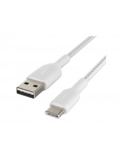 Belkin USB-A TO USB-C BRAIDED 2M WHITE Weiß (CAB002BT2MWH)