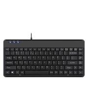 Perixx Mini USB-Tastatur 2 Hubs schwarz US-Layout Tastatur (PERIBOARD-409 H US)