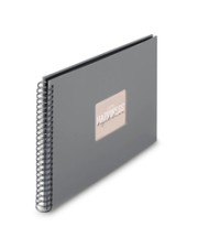 Hama Spiral-Album Fine Art 50 schwarze Seiten Steingrau Bürokleinmaterial (9841)