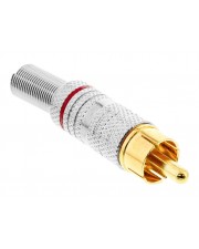 InLine Video-/Audioanschluss RCA M Silber red ring (99110O)