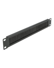 Delock Cable Management Brush Strip management panel with brush Schwarz 1U 48,3 cm 19" Kabel (66288)