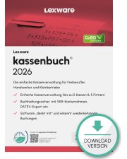 Lexware kassenbuch 2026 v. 25.00 Jahresversion (365-Tage) Download Win, Deutsch (08849-2041)